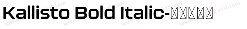 Kallisto Bold Italic字体转换